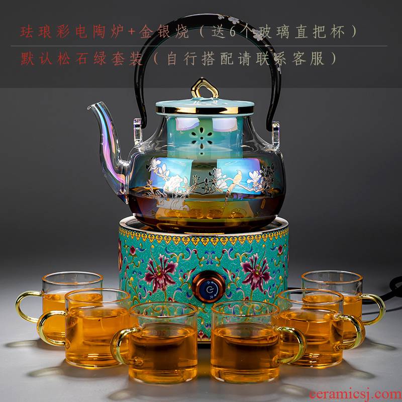 Fully automatic the teapot suit household boiled tea, the electric TaoLu more large capacity high temperature resistant filter glass kettle