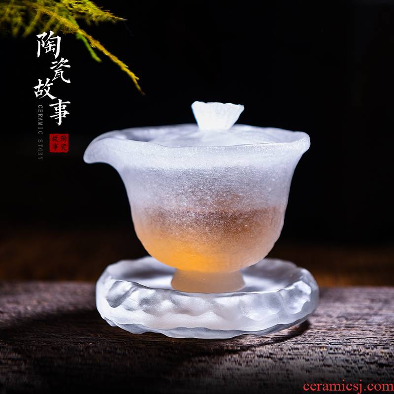 Ceramic story lustre tureen single tea tea tea set of high - end, only three glass frozen tureen