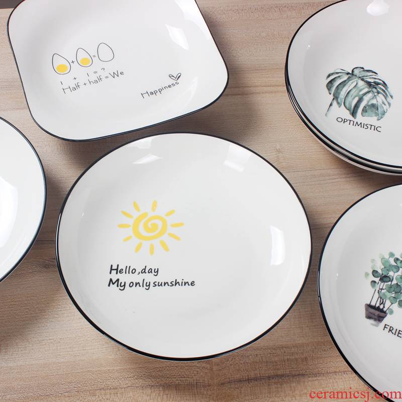 Nordic 0 home dishes suit ins wind the ceramic tableware portfolio web celebrity food dish of creative move square plate