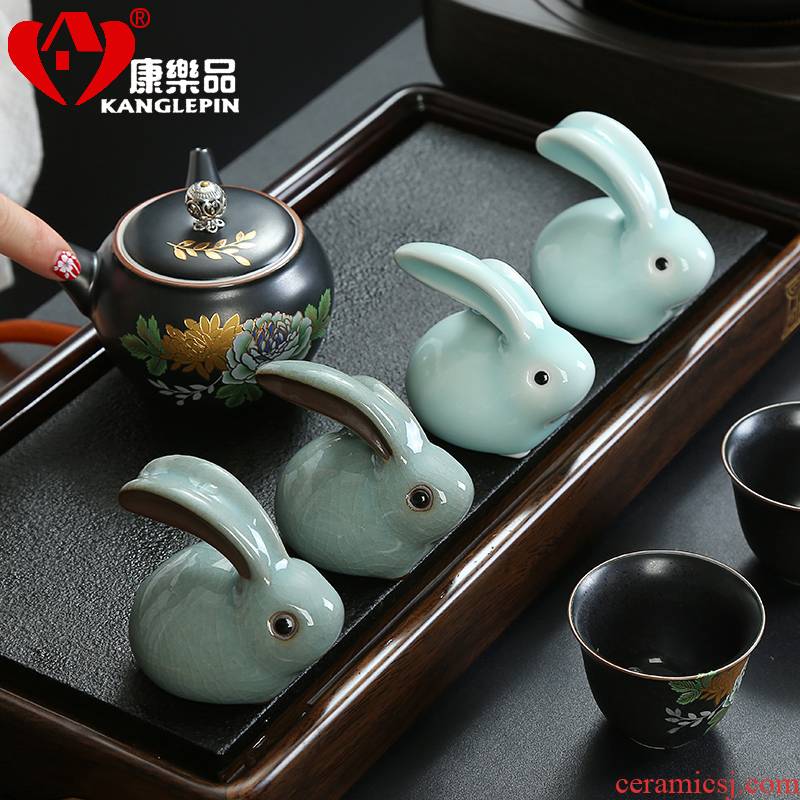 Elder brother up pet furnishing articles ceramic tea play with recreational tea celadon tea place small lovely tea from a pet rabbit