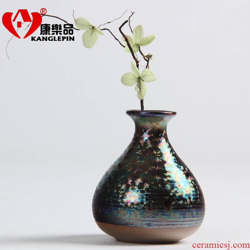 Recreational product flower flower implement manually tea home decoration ideas to build light glaze furnishing articles retro nostalgia ceramic vase