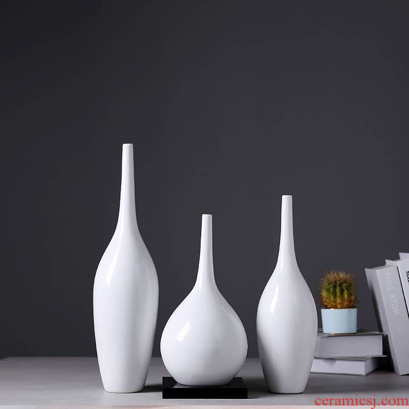 European ceramic vase modern creative home sitting room porch decoration Nordic light TV ark key-2 luxury furnishing articles ornament