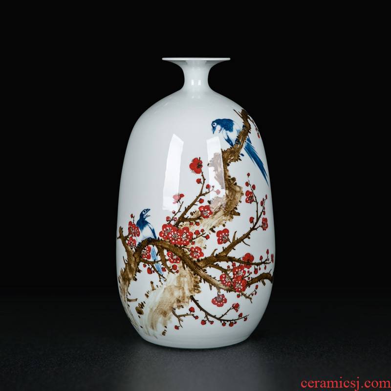 Painting crafts vase jingdezhen Chinese archaize sitting room desktop dried flowers flower arrangement furnishing articles decorative ceramics