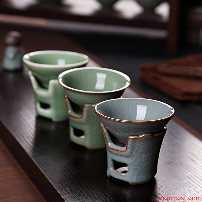 Longquan celadon celadon tea filter filter kung fu tea tea saucer) ceramics fittings