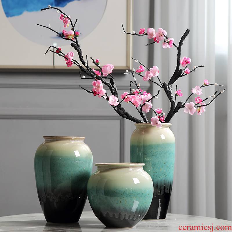 The New Chinese jingdezhen ceramic vase inserted dried flowers, TV ark, place the sitting room porch light key-2 luxury home decoration accessories