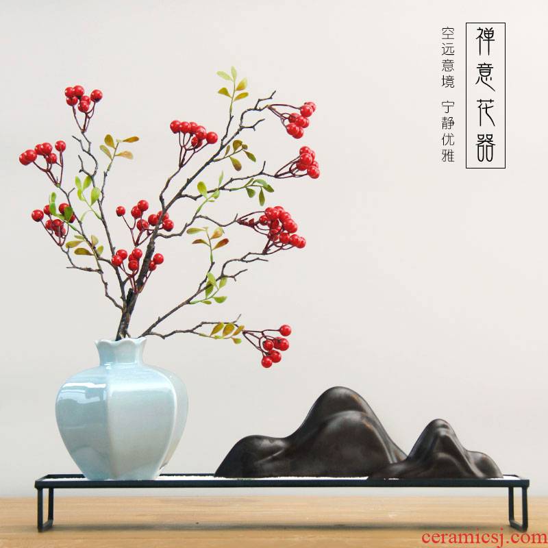 Rain tong contracted new Chinese porcelain pot furnishing articles example room household soft outfit is small adorn article sitting room storage tank was creative