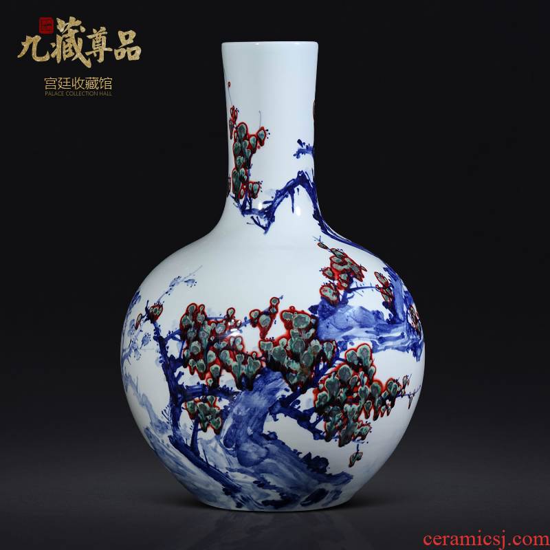 Dong - Ming li hand - made youligong tree of jingdezhen ceramics Chinese style living room TV cabinet porch is decorated furnishing articles