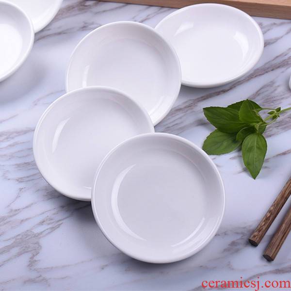 10 a to pure white ceramic plate of dish dish of sauce seasoning sauce vinegar ipads plate hotel dab of household ceramics