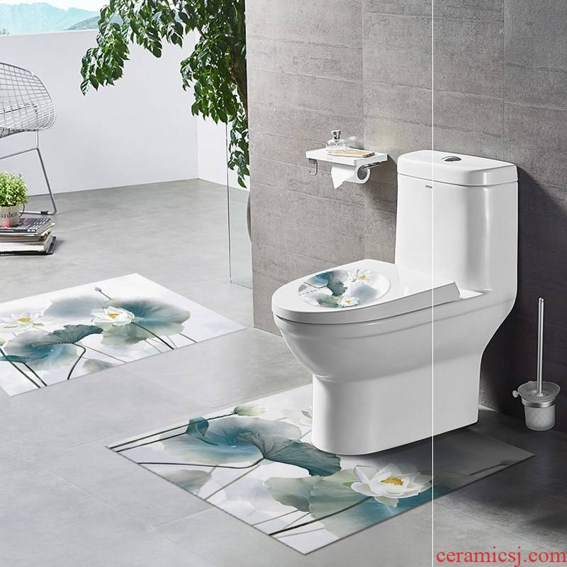 Prevent slippery ground decorative strap as mat u - shaped toilet implement becomes toilet horse wall ceramic tile mat