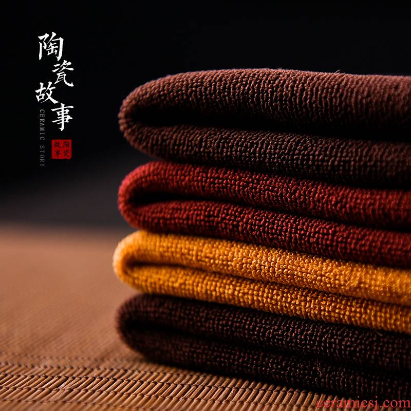 Ceramic story bibulous high - grade tea tea towel cloth pad zen Chinese style tea special tea tea table cloth towel cloth