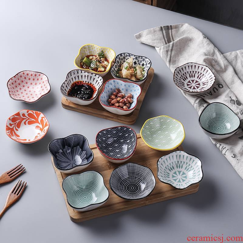 Japanese ceramics home dumplings taste dishes dip dishes snacks side dish chafing dish bowl of soy sauce dish