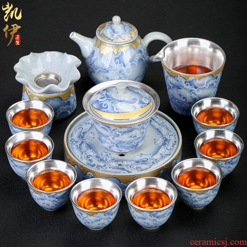 Qingyun to coppering. As silver tea set silver silver tureen tea cups ceramic teapot tea set