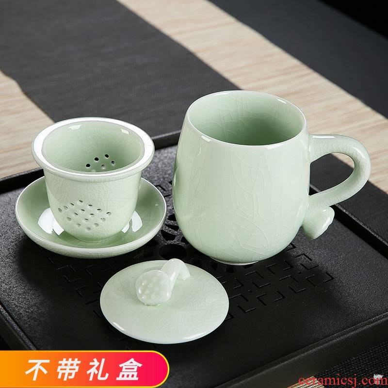 Utsuwa your up tea cup ice to crack the son office 4 times with cover ceramic filter to open the master single CPU