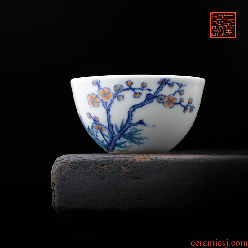 Offered home - cooked ju long up controller yongzheng bucket color by patterns lie small cup of jingdezhen master cup tea set