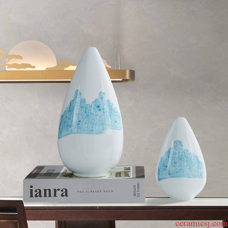 New Chinese style ceramic vase furnishing articles study example room to live in the sitting room porch wine flowers, soft adornment handicraft