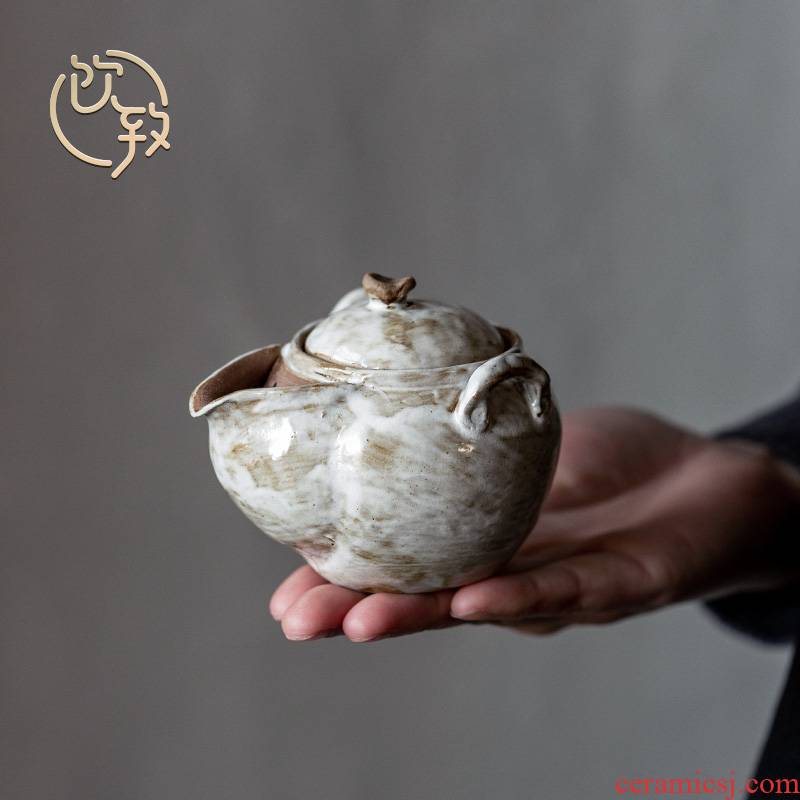 Ultimately responds chai up to become pure manual vintage Japanese household tureen single ceramic teapot tea set ear pot single pot