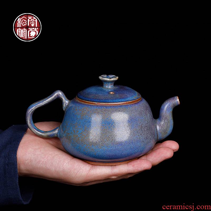 Jin shenhou undressed ore glaze kung fu tea pot masterpieces Chen Juncai hand make tea for the jun porcelain up single pot of large - sized restoring ancient ways