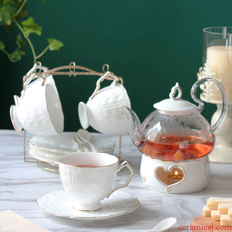 Qiao mu English afternoon tea cup coffee cup small European - style key-2 luxury elegant high - grade ceramic tea set