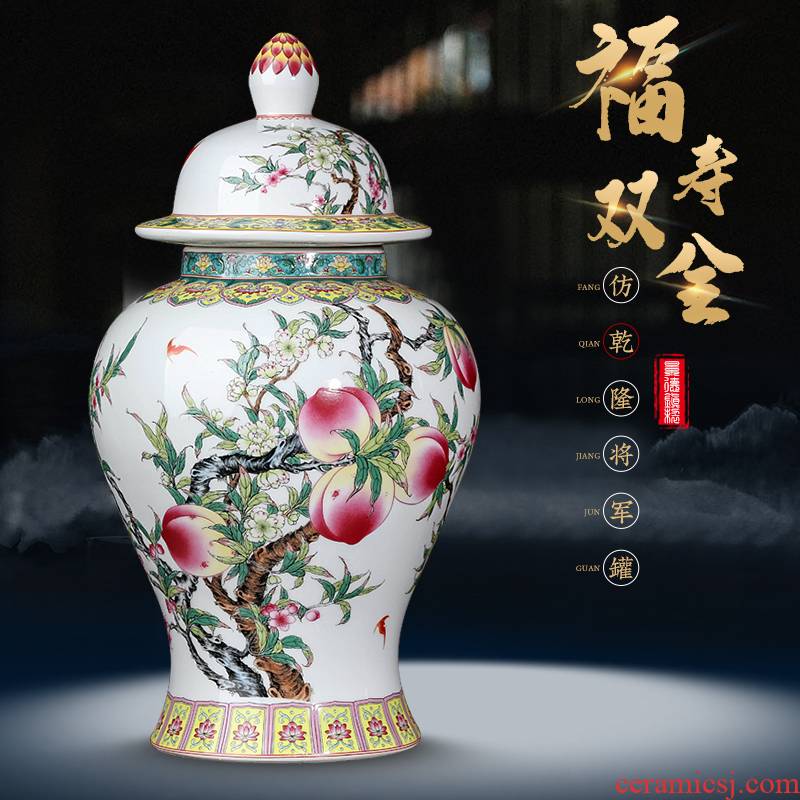 Jingdezhen ceramics general tank antique vase furnishing articles of Chinese style home sitting room TV ark, decorations arts and crafts