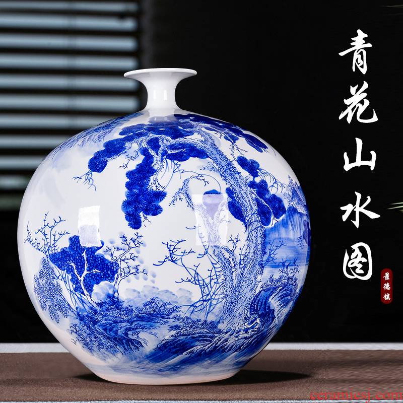 The New Chinese blue and white porcelain of jingdezhen ceramics vase and furnishing articles flowers home sitting room adornment handicraft