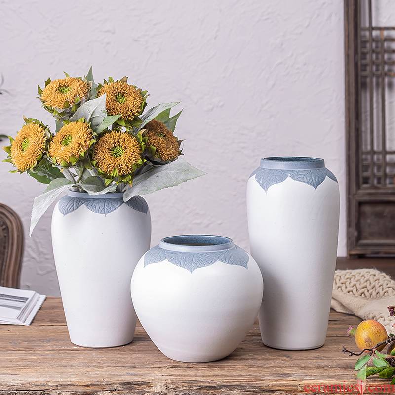Jingdezhen ceramic vases, I and contracted Europe type creative living room table dry flower arranging flowers adornment furnishing articles suit