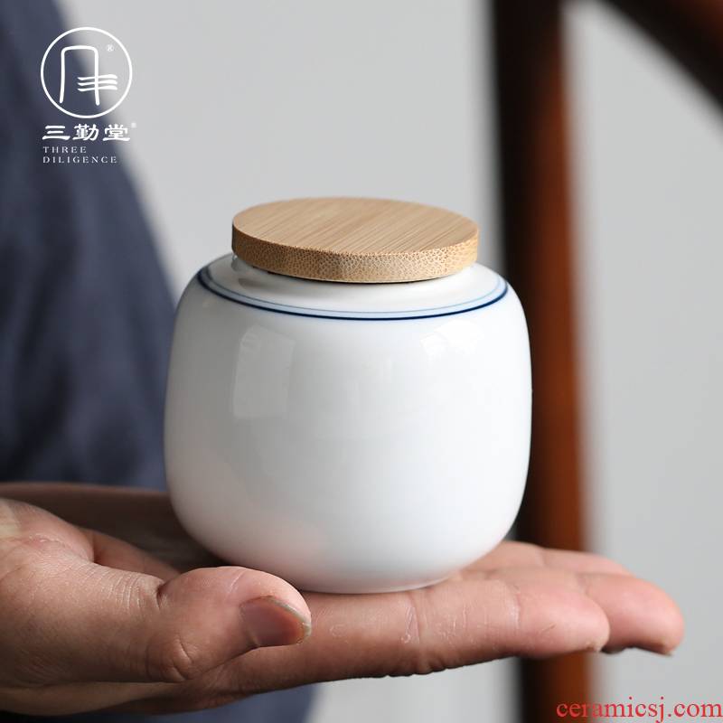 Three frequently hall jingdezhen ceramic tea pot mini seal pot portable tea tea set travel warehouse receives S51012
