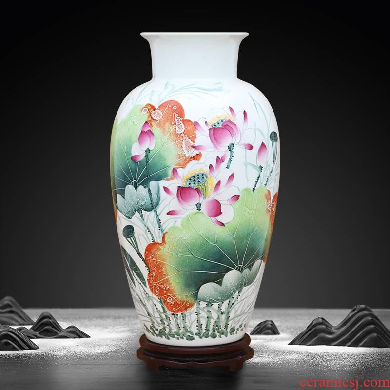 A large lotus rhyme vase to industry