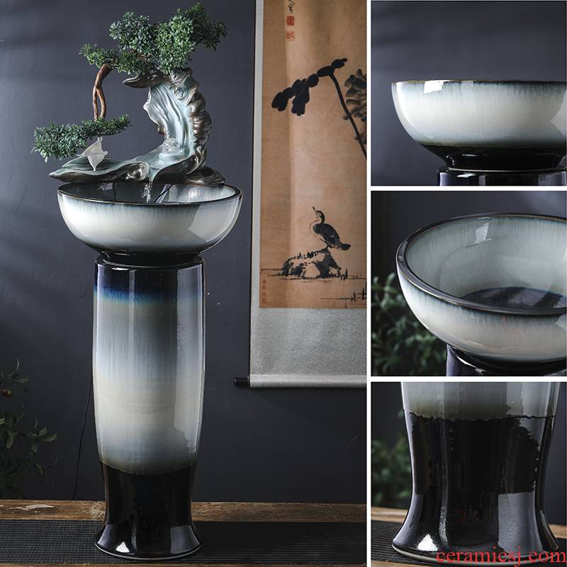 Jingdezhen ceramic aquarium creative furnishing articles home sitting room ground water - oxygen golden aquarium fish bowl