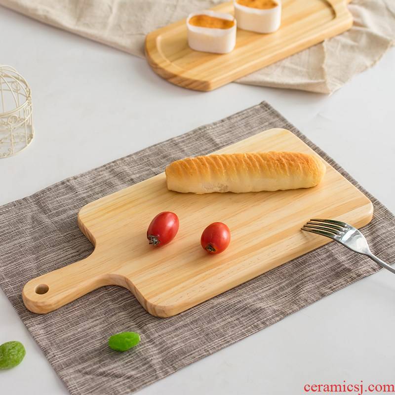 The Food hot pot board seat base party western wooden tray tea tray Food dessert posed PanDian wooden pallets
