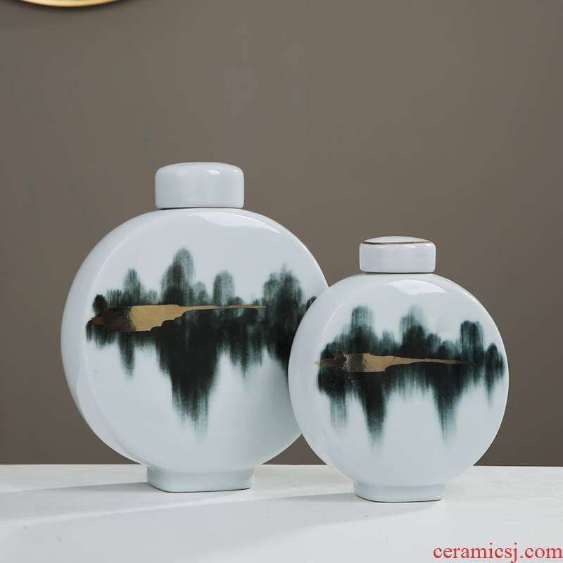 Creative new Chinese style ceramic furnishing articles into the dried sample room home sitting room tea table wine cabinet TV soft adornment