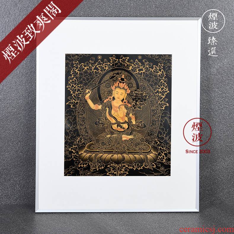 Those worship system of jingdezhen hand - made thangka porcelain plate painting pastel this life not gold Buddha