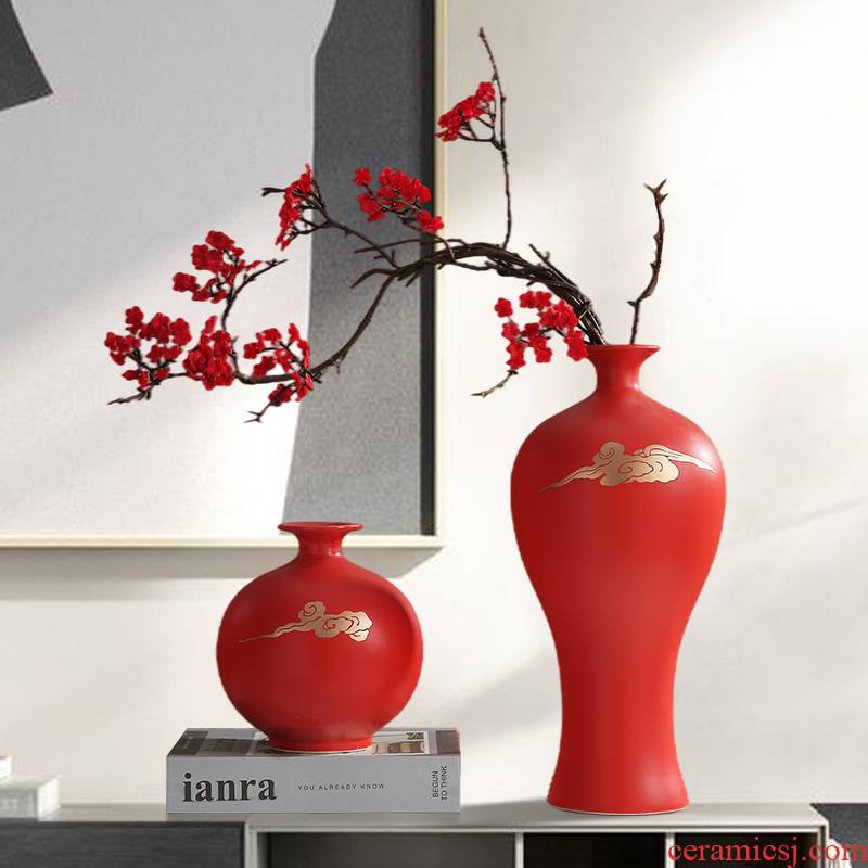 Jingdezhen zen TV ark, flower arranging new Chinese style ceramic vase furnishing articles, the sitting room porch decoration, household act the role ofing is tasted