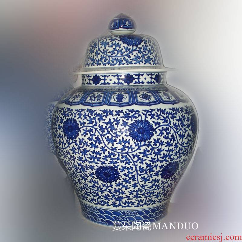 Jingdezhen up atmosphere general pure hand - made dress dragon tank air landing even general can tie up branches
