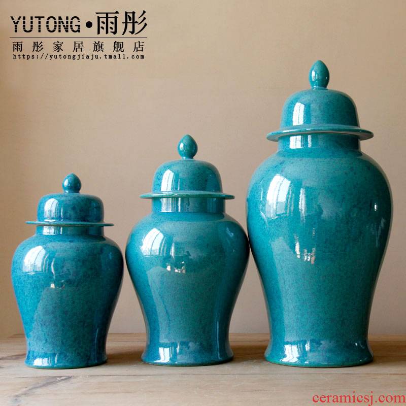 Rain tong household jingdezhen ceramic checking ceramic pot general installed domestic act the role ofing household sitting room place the vase