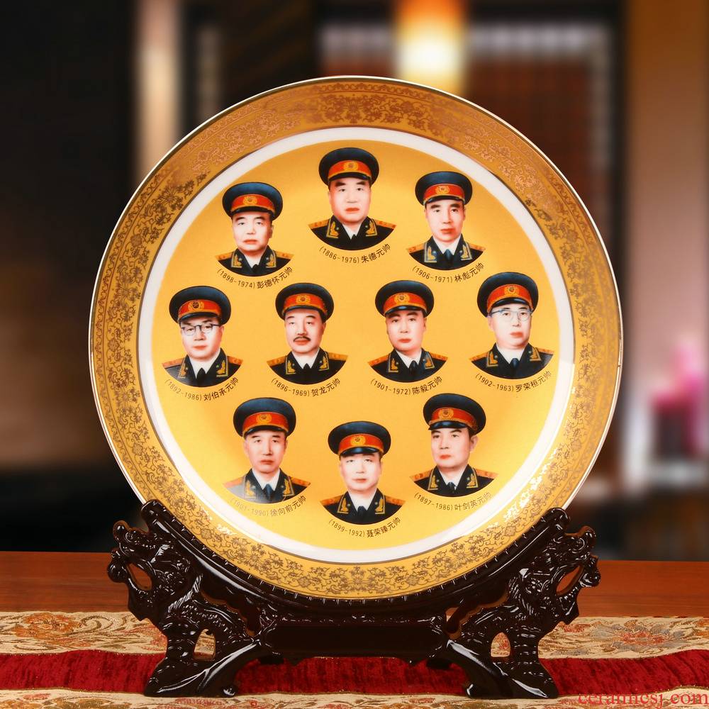 Jingdezhen ceramics, the founders of up phnom penh, exploits ten generalissimo faceplate hang dish plate office furnishing articles