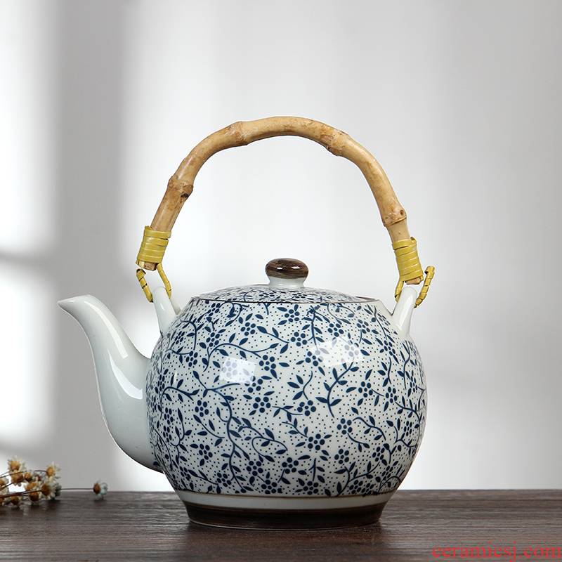 Large ceramic teapot high - temperature Large capacity domestic ceramic pot teapot single pot of Japanese big teapot 1000 ml