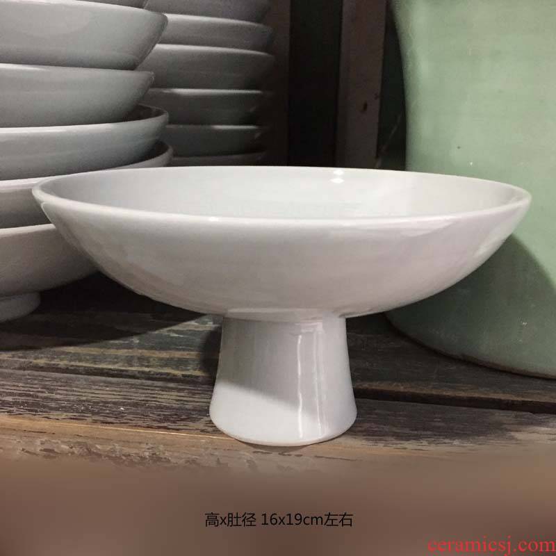 Jingdezhen manually to quietly elegant high - grade fruit bowl hand, sweet fruit bowls pivot temple mansion porcelain
