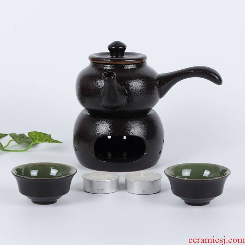 Qiao mu Japanese antique based cooking kettle temperature wine pot a pot of two cups of kung fu tea side to pot based ceramic