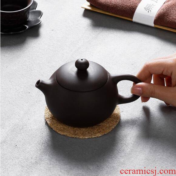 Ceramic xi shi pot of yixing purple sand tea pot of purple clay manually single pot of kung fu tea kettle ores are it