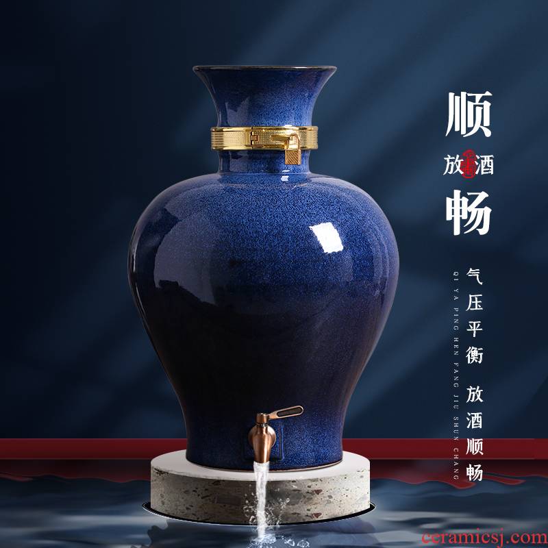 Jingdezhen ceramic wine jars custom (jin put household sealed mercifully jars with leading archaize jugs