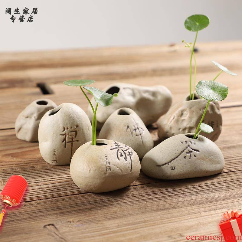 Modelling bonsai stone characteristic ceramic POTS ins miniature desk view stone money plant hydroponic vase zen is small