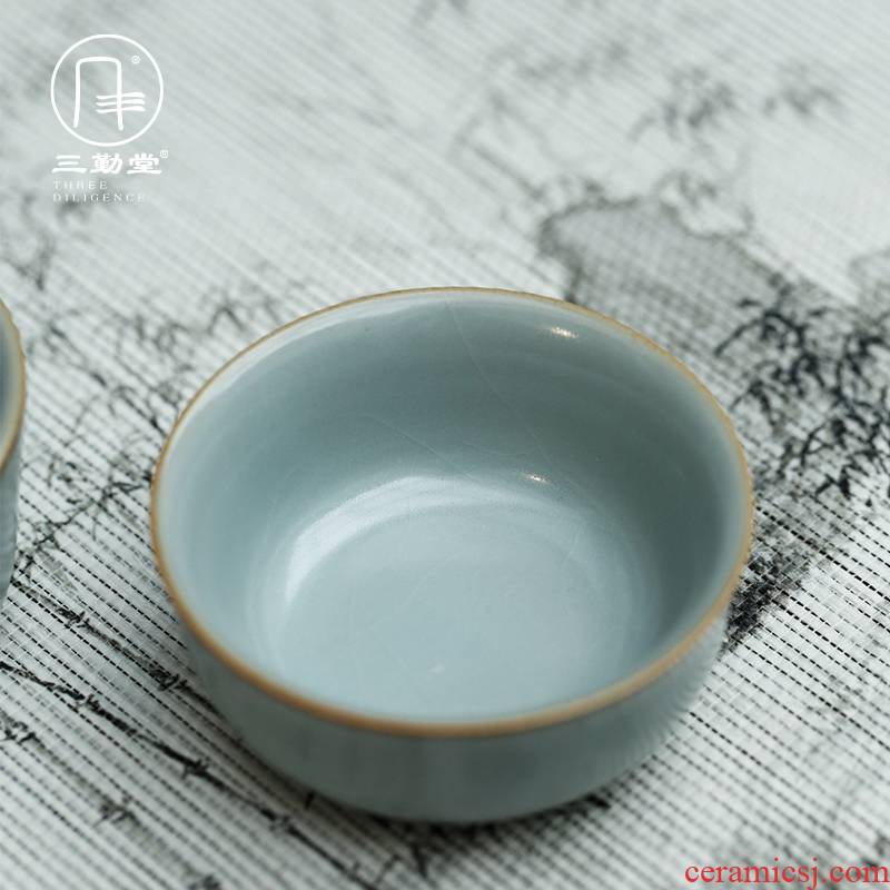 The attendance hall your up heart cup have a cup of jingdezhen kung fu tea cup single glass ceramic cup sample tea cup tea service master