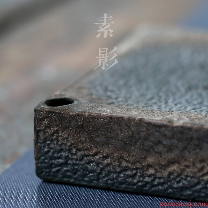 Longed for restoring ancient ways opportunely coarse ceramic POTS dry socket four penghu - glance pad small water pot holder, ceramic tea tea taking with zero