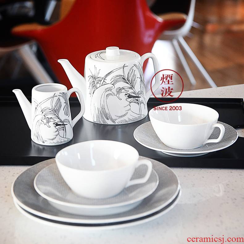 German MEISSEN porcelain mason Cosmopolitan palm series coffee set suits for
