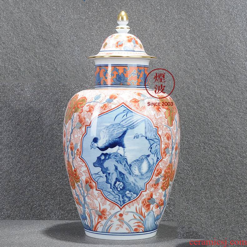 Germany mason MEISSEN porcelain works limited the see colour blue and white alum red pheasant vase general as cans