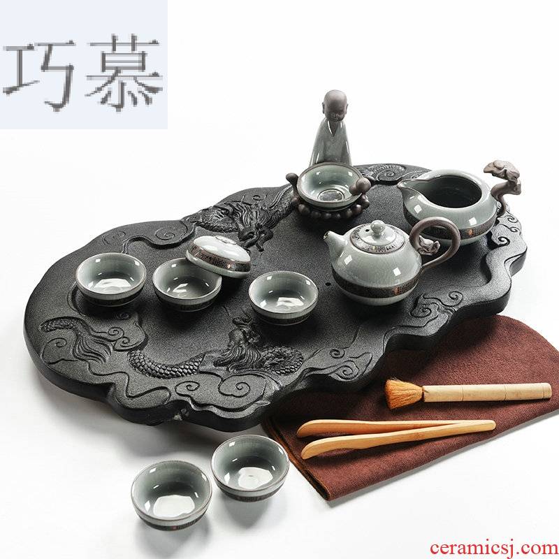 Qiao mu home your up tea set ceramic cups kung fu tea tray of black tea tea tea Japanese sea contracted