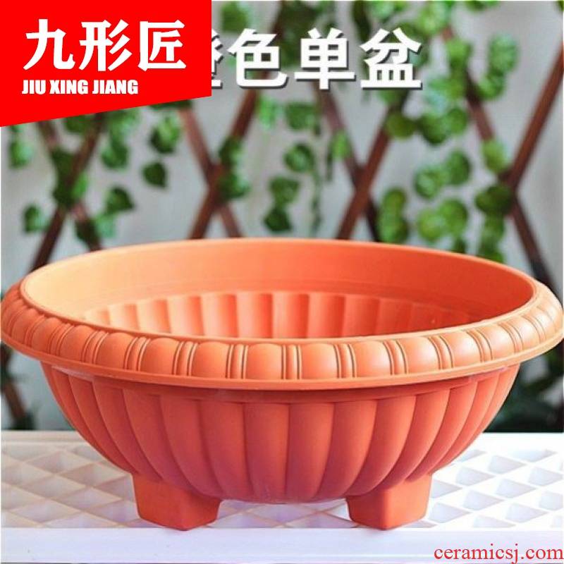 Manufacturer of high quality plastic seedling POTS thickening of inside and outside the balcony more than other meat round imitation ceramic clearance flowerpot