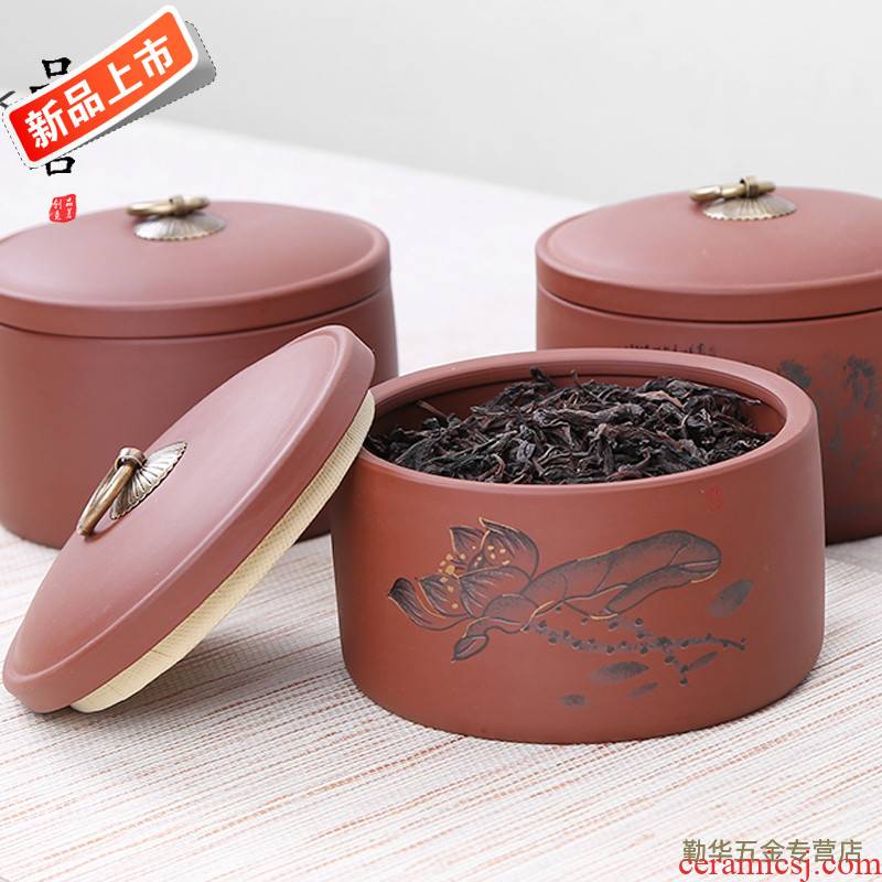 Yixing purple sand tea pot large ceramic seal tank receives the pu 'er tea to wake put POTS tea custom