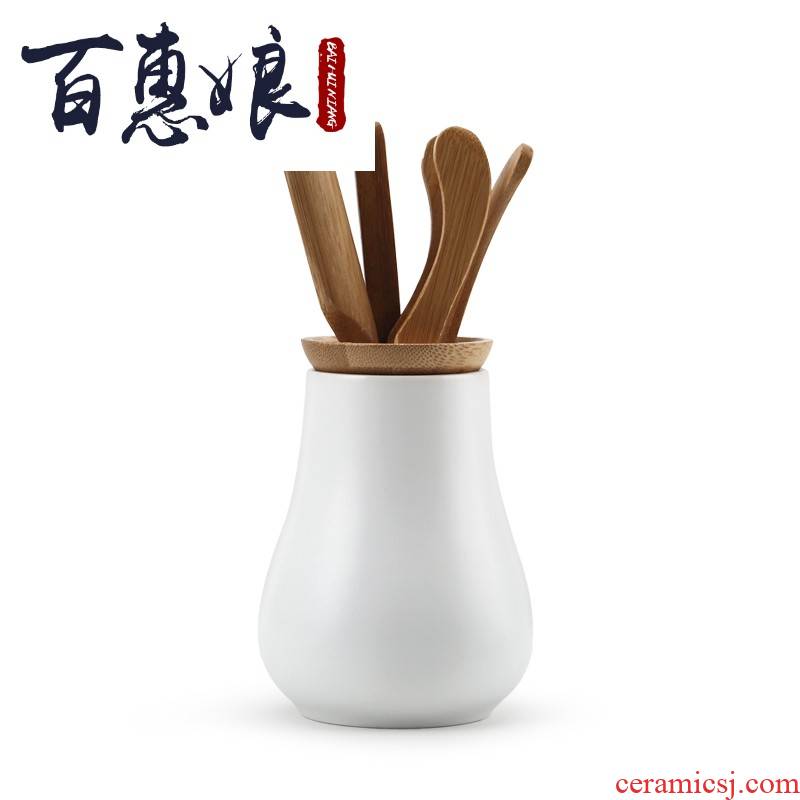 (niang ceramic 6 gentleman suit your up up kung fu tea accessories ChaGa tea spoon