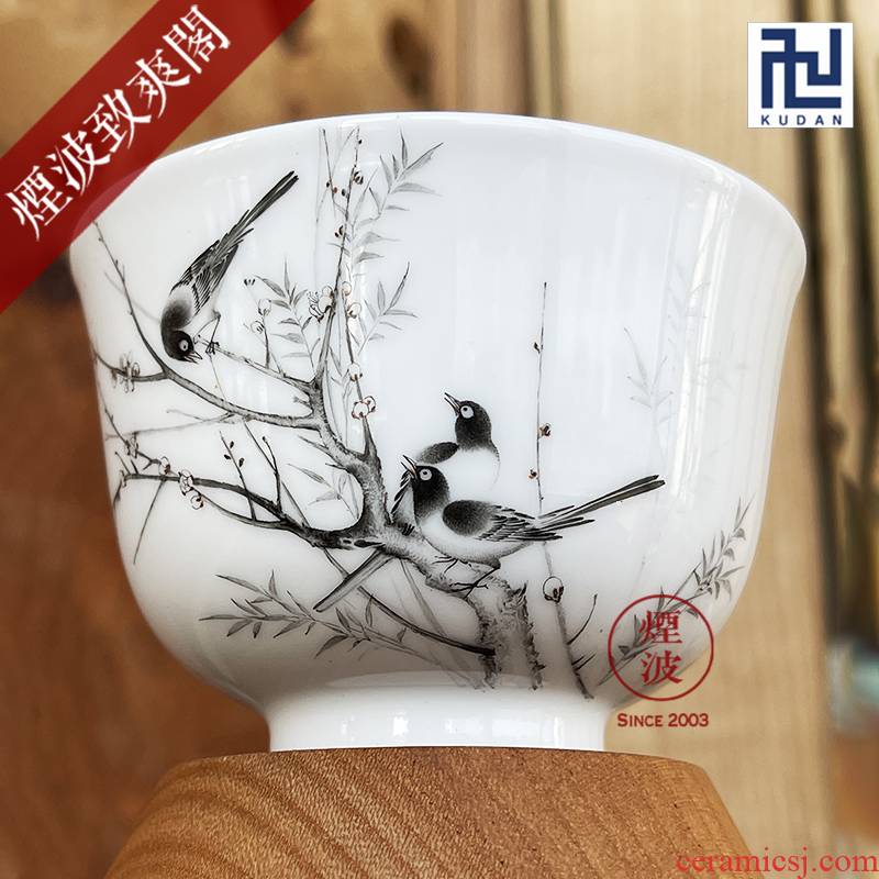 Jingdezhen nine calcinations color ink painters porcelain hand beaming keller cup sample tea cup